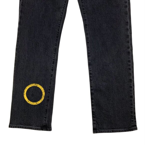Madewell The 90s Straight Jeans 25 Belmere Wash Charcoal High Rise Zip Fly Retro - Picture 10 of 13